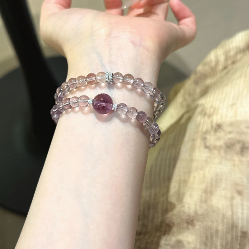 Bracelet « Muguet » en Améthyste naturelle – Sagesse ouverte, Attire les bienfaiteurs