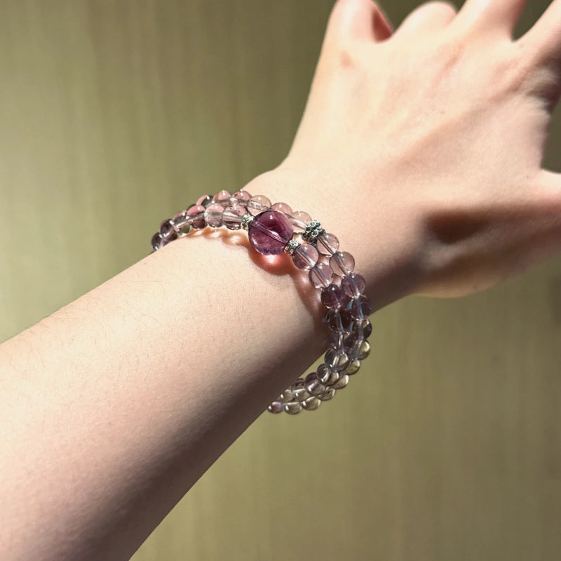 Bracelet « Muguet » en Améthyste naturelle – Sagesse ouverte, Attire les bienfaiteurs