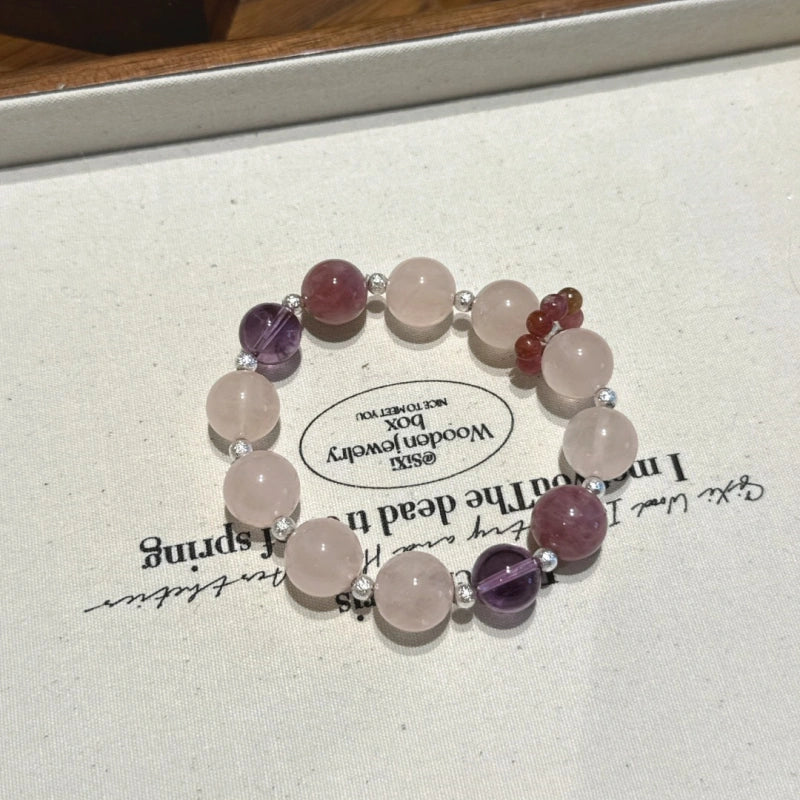 Bracelet « Muguet » en Améthyste naturelle – Sagesse ouverte, Attire les bienfaiteurs