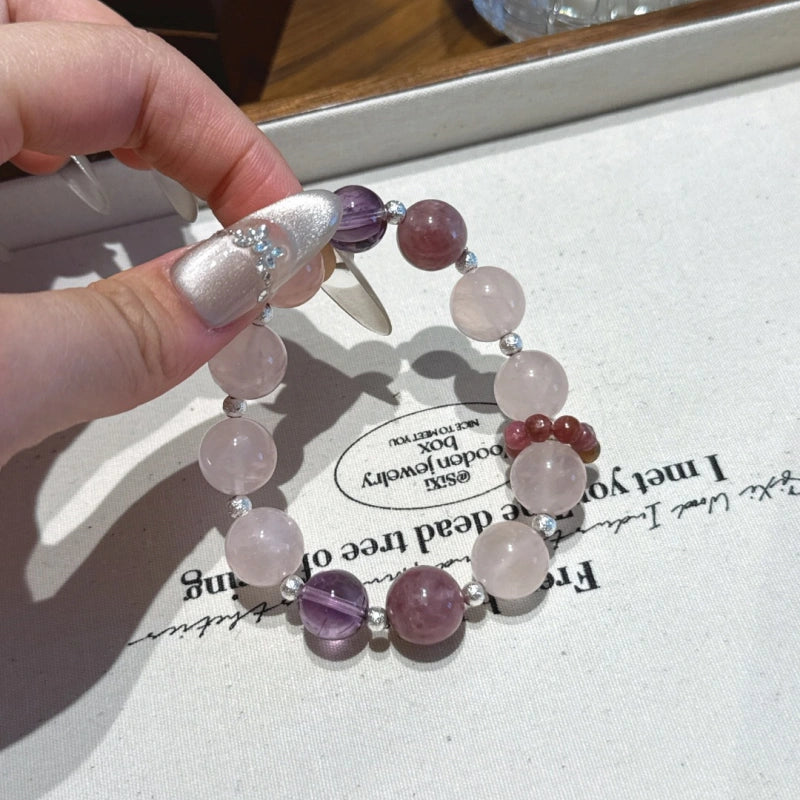 Bracelet « Muguet » en Améthyste naturelle – Sagesse ouverte, Attire les bienfaiteurs