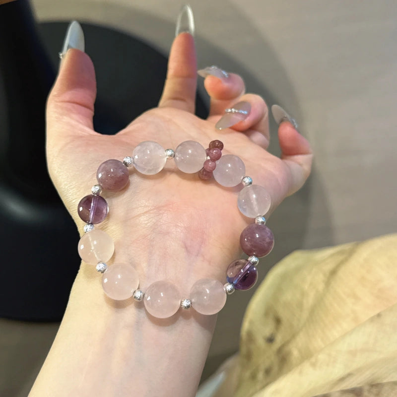 Bracelet « Muguet » en Améthyste naturelle – Sagesse ouverte, Attire les bienfaiteurs