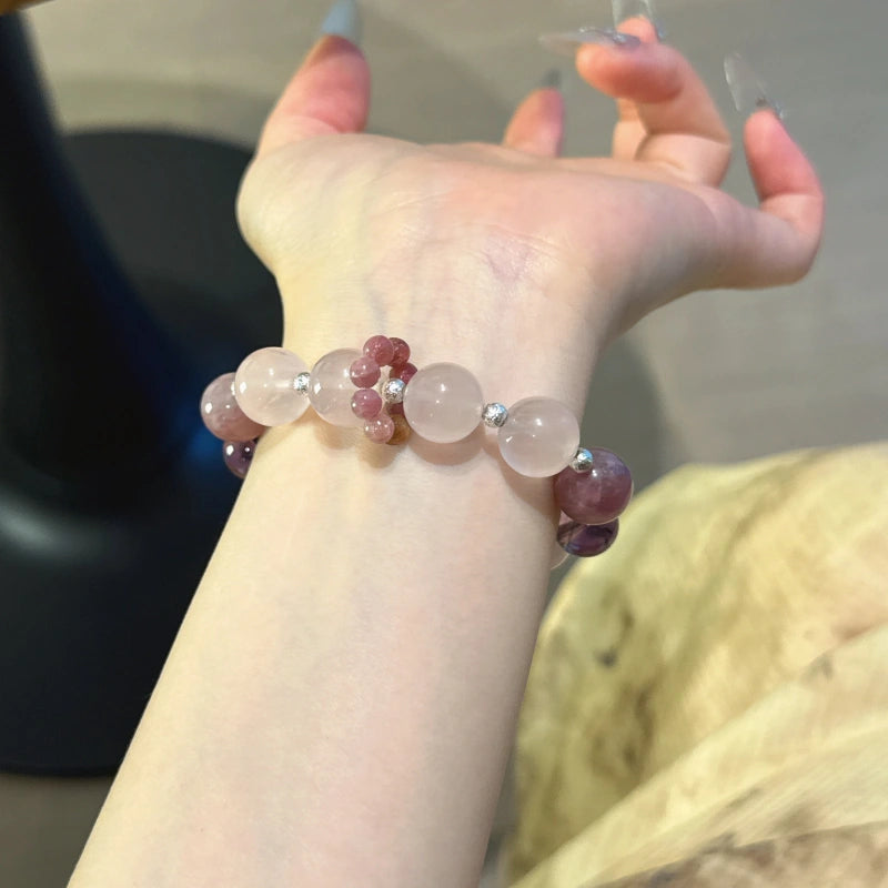 Bracelet « Muguet » en Améthyste naturelle – Sagesse ouverte, Attire les bienfaiteurs