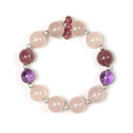 Rose Quartz & Lavender Crystal Bracelet - Attract Genuine Love