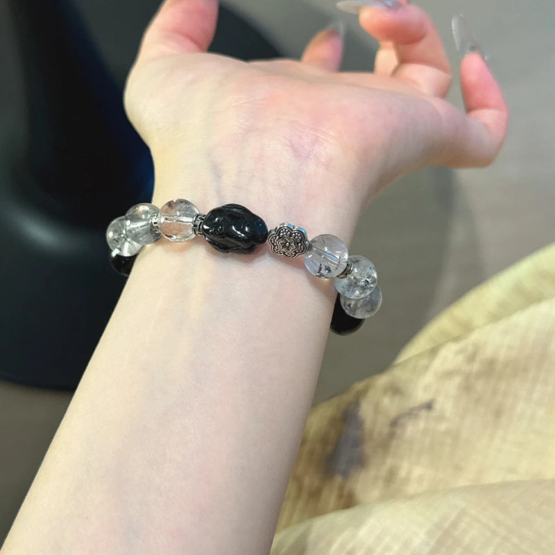 Bracelet « Muguet » en Améthyste naturelle – Sagesse ouverte, Attire les bienfaiteurs
