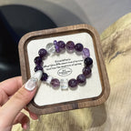 Bracelet « Muguet » en Améthyste naturelle – Sagesse ouverte, Attire les bienfaiteurs