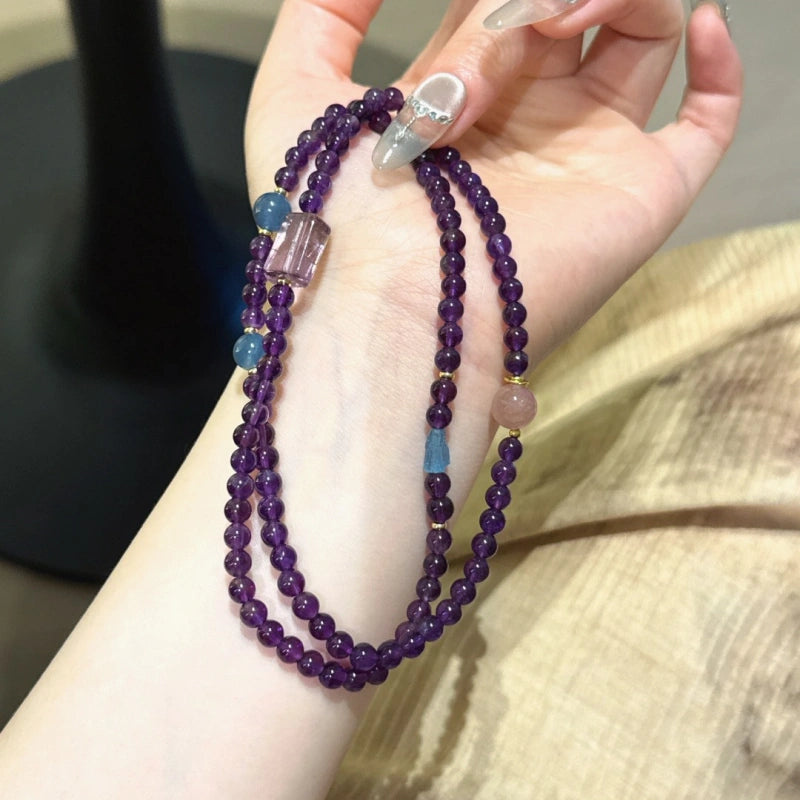 Bracelet « Muguet » en Améthyste naturelle – Sagesse ouverte, Attire les bienfaiteurs