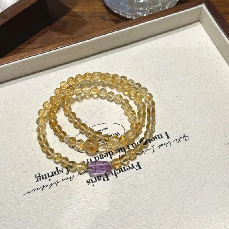 Bracelet « Muguet » en Améthyste naturelle – Sagesse ouverte, Attire les bienfaiteurs