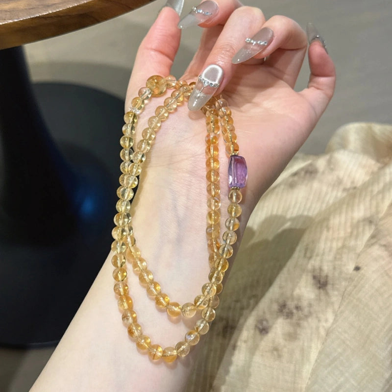 Bracelet « Muguet » en Améthyste naturelle – Sagesse ouverte, Attire les bienfaiteurs