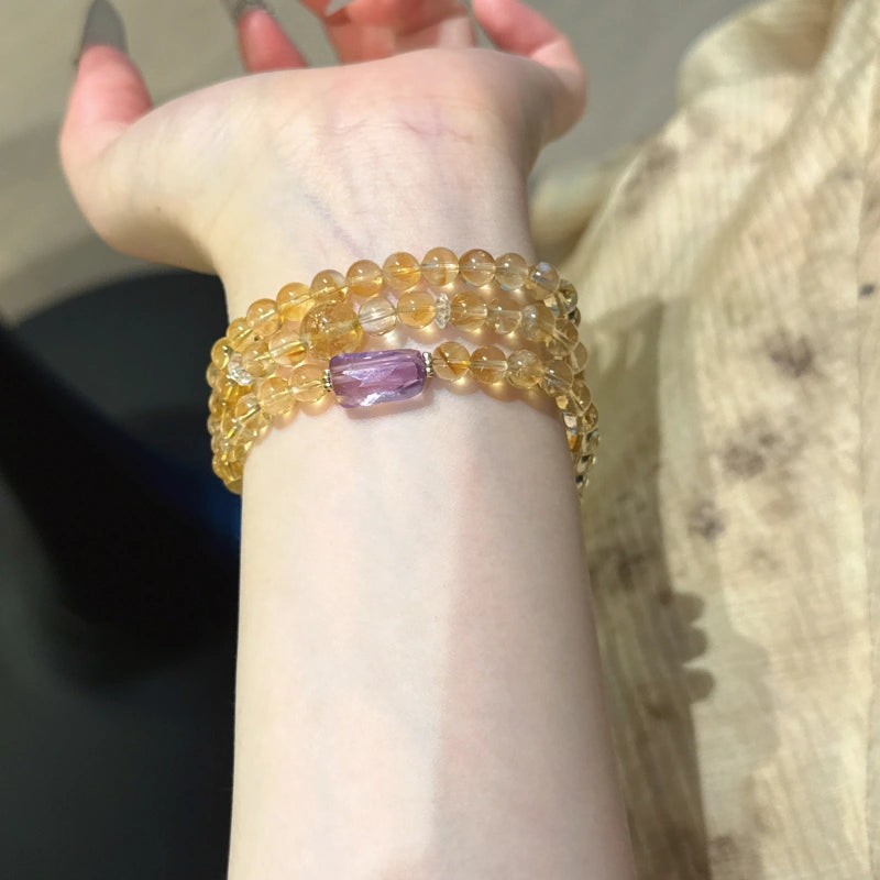 Bracelet « Muguet » en Améthyste naturelle – Sagesse ouverte, Attire les bienfaiteurs