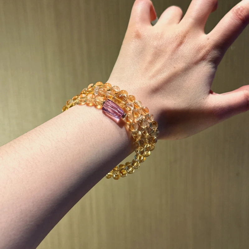 Bracelet « Muguet » en Améthyste naturelle – Sagesse ouverte, Attire les bienfaiteurs
