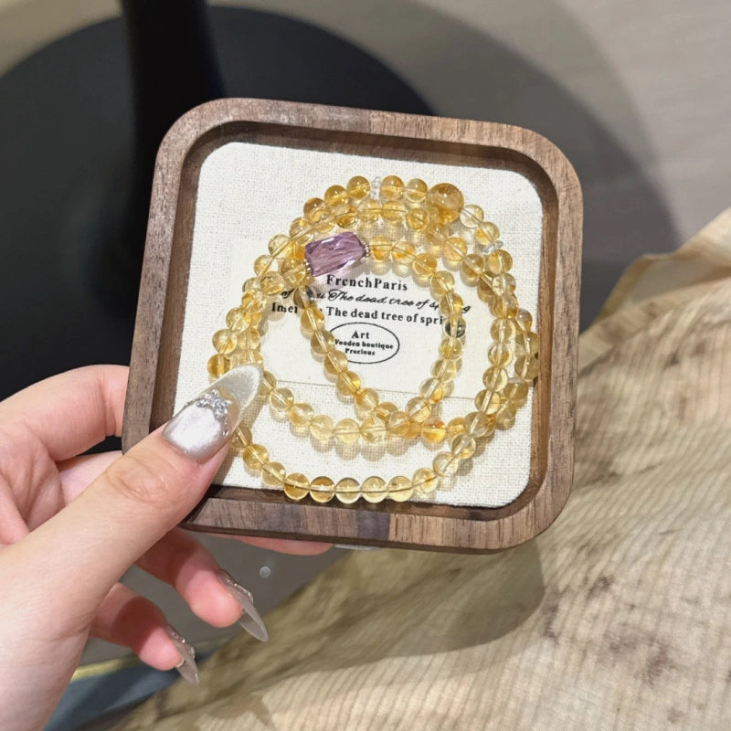 Bracelet « Muguet » en Améthyste naturelle – Sagesse ouverte, Attire les bienfaiteurs