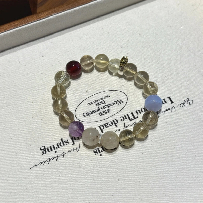 Bracelet « Muguet » en Améthyste naturelle – Sagesse ouverte, Attire les bienfaiteurs