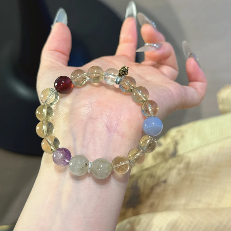 Bracelet « Muguet » en Améthyste naturelle – Sagesse ouverte, Attire les bienfaiteurs