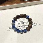 Kyanite & Agarwood Bracelet, Ideal Gift for Both Men and Women