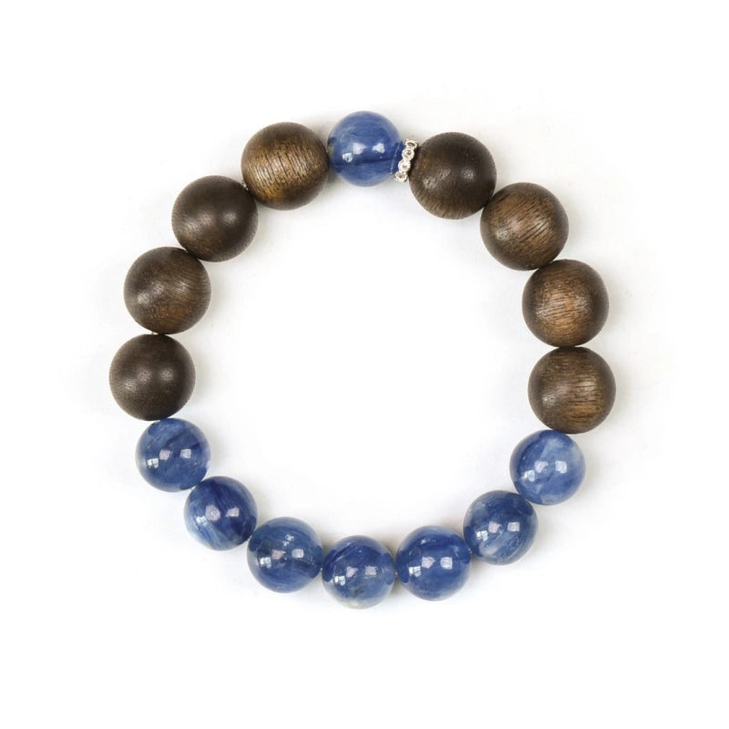 Kyanite & Agarwood Bracelet, Ideal Gift for Both Men and Women