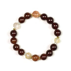 Garnet & Super Seven Gold Bracelet - Wealth‑guarding Spirit