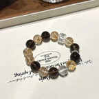 Clear Quartz & Smoky Quartz Bracelet - Peace & Well‑being