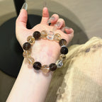 Clear Quartz & Smoky Quartz Bracelet - Peace & Well‑being