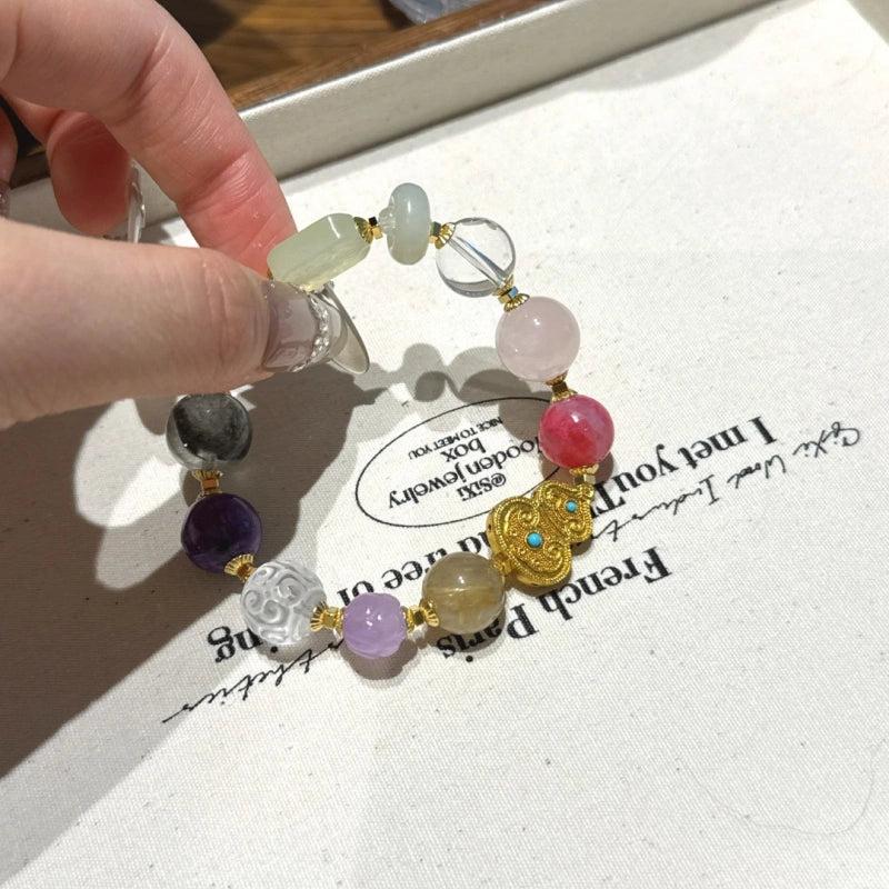 Multi‑Gemstone Colorful Bracelet - Treasure Cabinet on Your Wrist