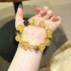 Yellow Fluorite & Tiger's Eye Bracelet, Good Fortune Accessory