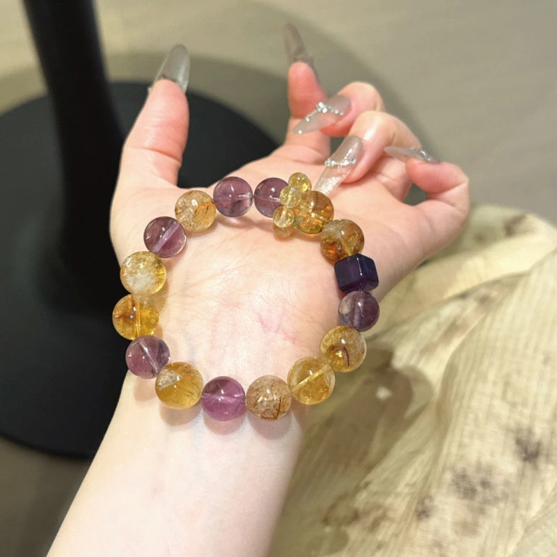 Golden‑Tiger’s Eye & Amethyst Bracelet - Build Prosperity