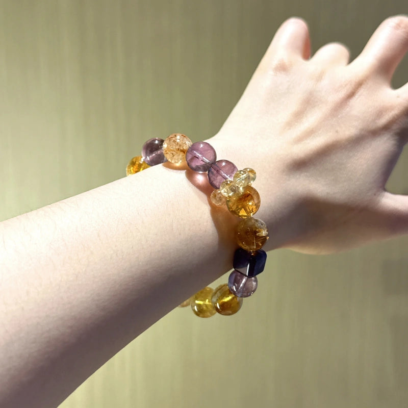Golden‑Tiger’s Eye & Amethyst Bracelet - Build Prosperity