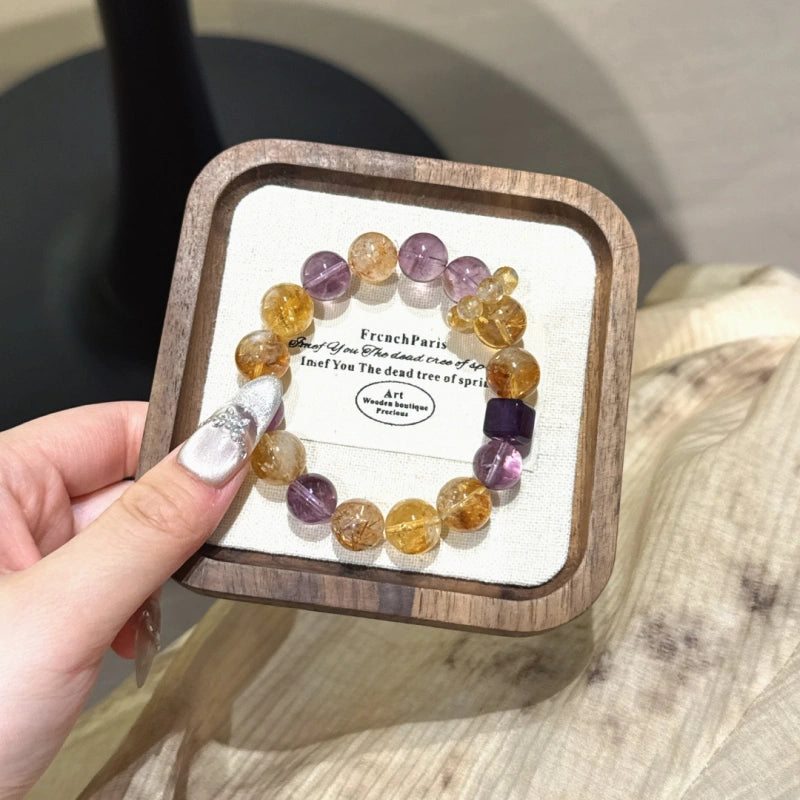 Golden‑Tiger’s Eye & Amethyst Bracelet - Build Prosperity
