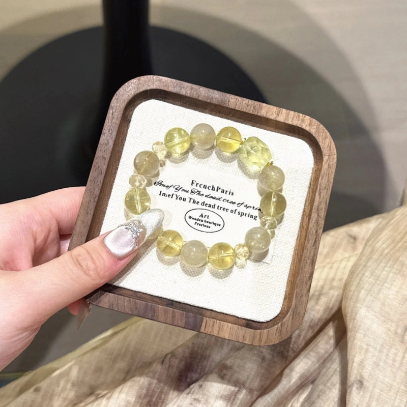 Golden Rutilated Quartz & Citrine Bracelet - Energy Surge