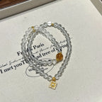 Clear Quartz & Golden‑Tiger’s Eye Bracelet - Calm the Mind