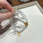 Clear Quartz & Golden‑Tiger’s Eye Bracelet - Calm the Mind