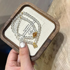 Clear Quartz & Golden‑Tiger’s Eye Bracelet - Calm the Mind