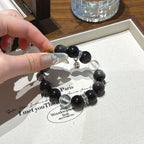 Silver Obsidian, Clear Quartz & Tiger’s Eye Bracelet - Goal Focus