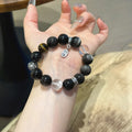 Silver Obsidian, Clear Quartz & Tiger’s Eye Bracelet - Goal Focus