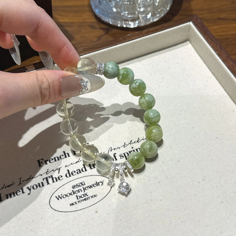Serpentine & Lemon Citrine Bracelet - Continuous Good Fortune