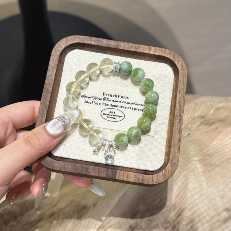 Serpentine & Lemon Citrine Bracelet - Continuous Good Fortune