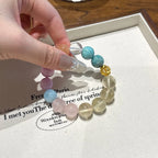 Lemon‑Yellow Kunzite & Rose Quartz Bracelet - Elevate Thinking