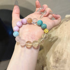 Lemon‑Yellow Kunzite & Rose Quartz Bracelet - Elevate Thinking
