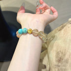 Lemon‑Yellow Kunzite & Rose Quartz Bracelet - Elevate Thinking