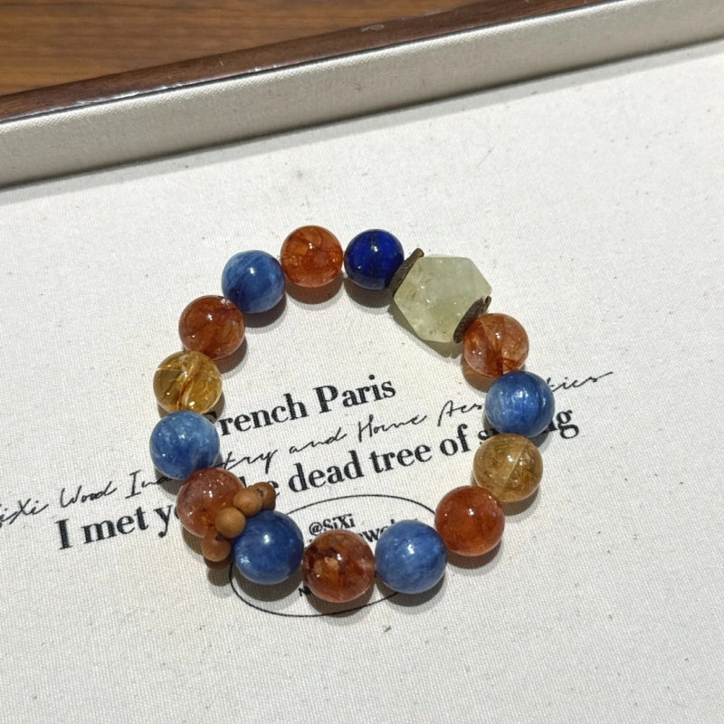 Kyanite & Golden‑Tiger’s Eye Bracelet - Vibrant Energy
