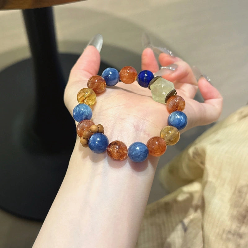 Kyanite & Golden‑Tiger’s Eye Bracelet - Vibrant Energy
