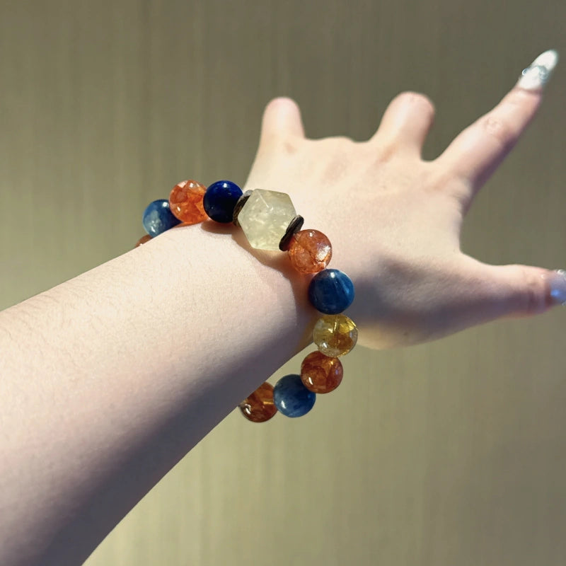 Kyanite & Golden‑Tiger’s Eye Bracelet - Vibrant Energy