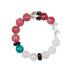 Rhodonite Clear Quartz & White Phantom Bracelet - Deep Purification