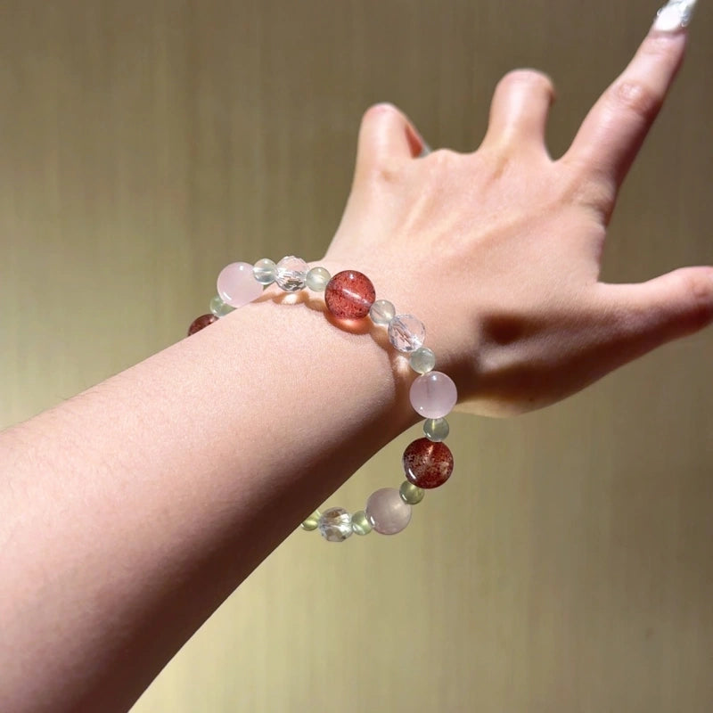 Rose Quartz & Strawberry Quartz Bracelet - Boost Personal Charm