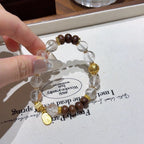Clear Quartz & Agarwood Bracelet - Calm & Quiet the Mind