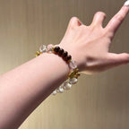 Clear Quartz & Agarwood Bracelet - Calm & Quiet the Mind