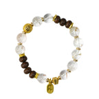 Clear Quartz & Agarwood Bracelet - Calm & Quiet the Mind