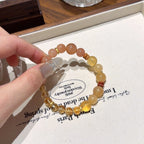Yellow Tourmalinated Quartz & Andesine Bracelet - Seize Business Opportunities