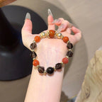 Southern Red Agate & Smoky Quartz Bracelet - Awaken Inner Drive