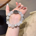 White Phantom Quartz Box‑Shape Bracelet - Shield Against Negativity