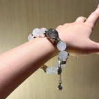 White Phantom Quartz Box‑Shape Bracelet - Shield Against Negativity